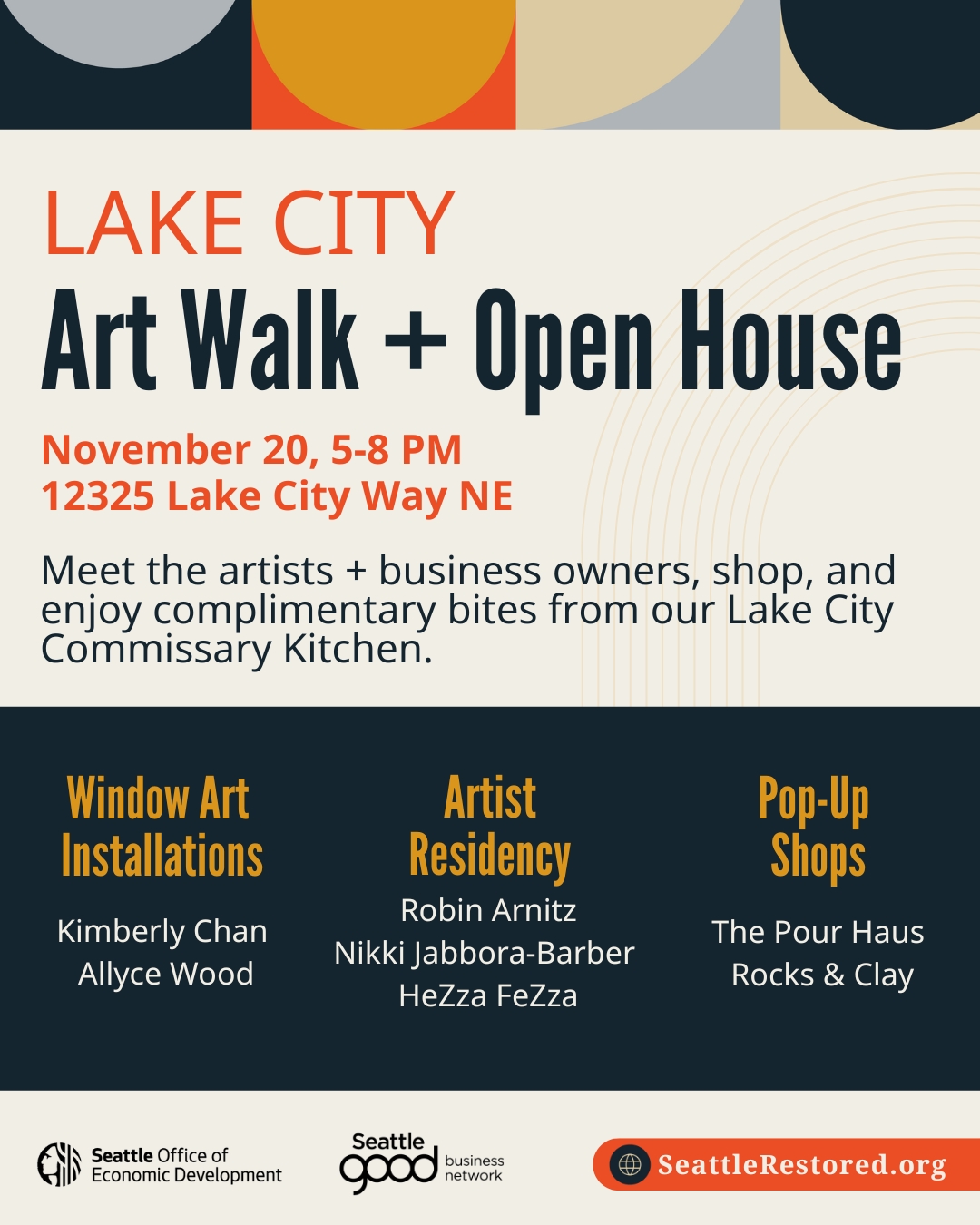 Lake City Art Walk & Open House Nov 20