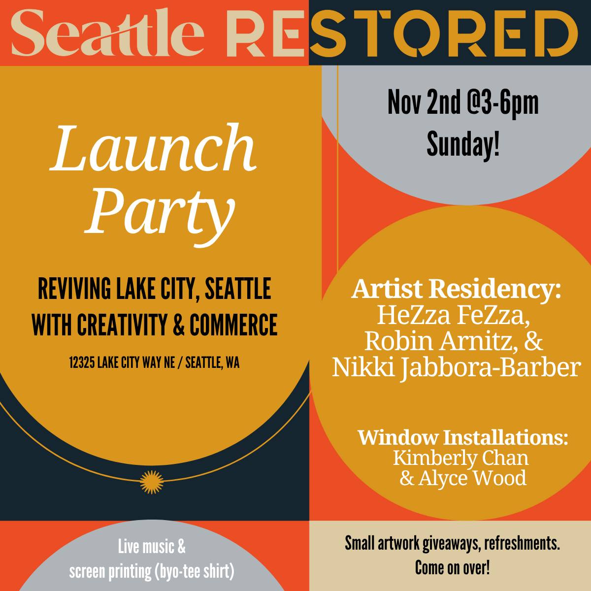 Lake City Artist Residency Launch Party Nov 2