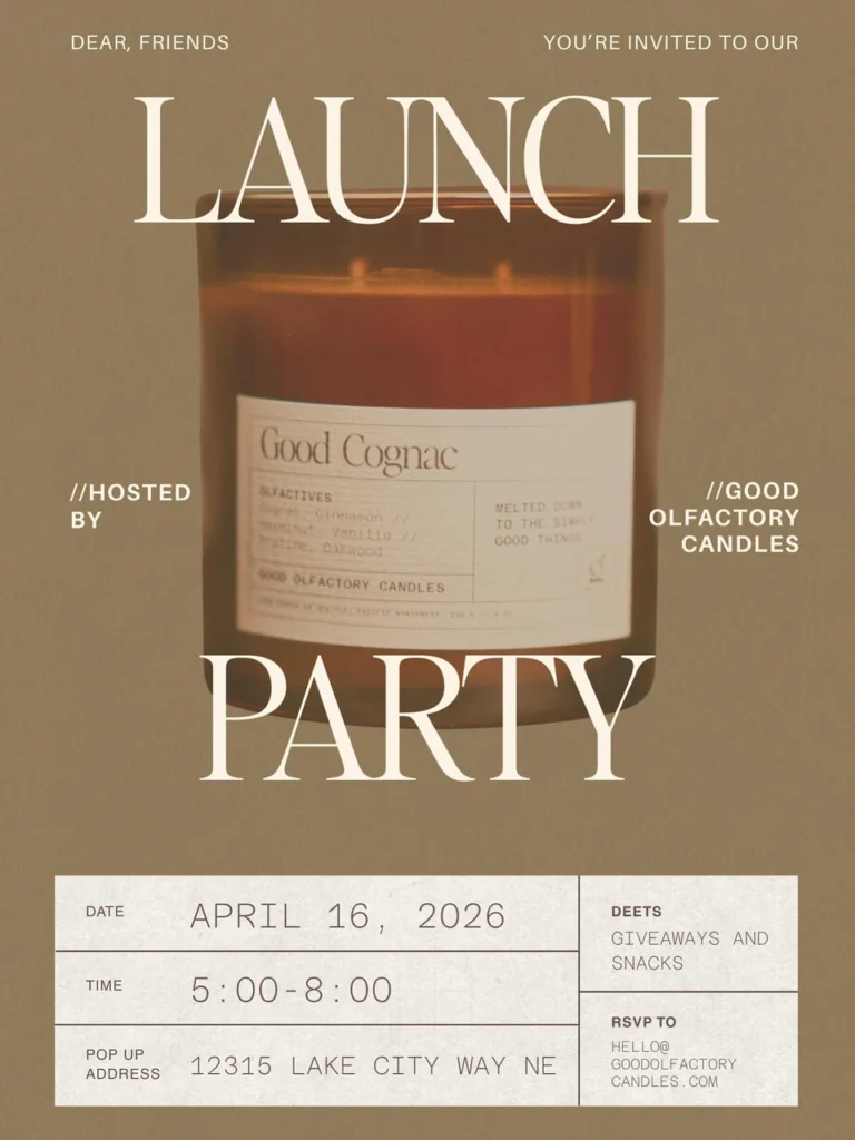 Good Olfactory Launch Party Flyer
